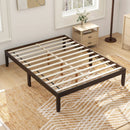 Full Size Wood Bed Frame with Wooden Slats Support and Rubber Wood Legs by LJGDeals