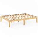 Full Size Wood Bed Frame with Wooden Slats Support and Rubber Wood Legs by LJGDeals