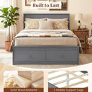 Full Size Wooden Platform Bed Frame with Storage Drawers by LJGDeals