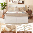 Full Size Wooden Platform Bed Frame with Storage Drawers by LJGDeals