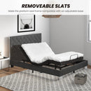 Full/Queen Size Upholstered Bed Frame with Velvet Headboard by DirectDeals