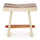 Fully Assembled Shower Stool with Epoxy Finish and Curved Seat by LJGDeals