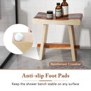 Fully Assembled Shower Stool with Epoxy Finish and Curved Seat by LJGDeals