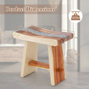 Fully Assembled Shower Stool with Epoxy Finish and Curved Seat by LJGDeals
