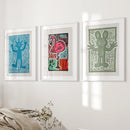 Colorful Trendy Groovy Wall Art. Poster Set Decor by Wall Art Set