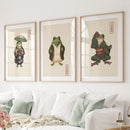 Matsumoto Hoji Frog Wall Art Prints Decor Set by Wall Art Set