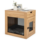 Furniture Style Dog Kennel with Drawer and Removable Dog Bed-Natrual by LJGDeals
