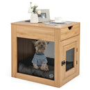 Furniture Style Dog Kennel with Drawer and Removable Dog Bed-Natrual by LJGDeals
