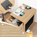 Furniture Style Dog Kennel with Drawer and Removable Dog Bed-Natrual by LJGDeals