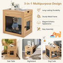 Furniture Style Dog Kennel with Drawer and Removable Dog Bed-Natrual by LJGDeals