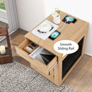 Furniture Style Dog Kennel with Drawer and Removable Dog Bed-Natrual by LJGDeals