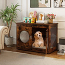 Furniture Style Dog Crate for Small and Medium Dogs with Translucent Window and Lockable Door-Rustic Brown by LJGDeals