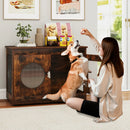 Furniture Style Dog Crate for Small and Medium Dogs with Translucent Window and Lockable Door-Rustic Brown by LJGDeals
