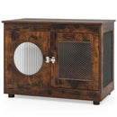 Furniture Style Dog Crate for Small and Medium Dogs with Translucent Window and Lockable Door-Rustic Brown by LJGDeals