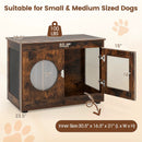 Furniture Style Dog Crate for Small and Medium Dogs with Translucent Window and Lockable Door-Rustic Brown by LJGDeals