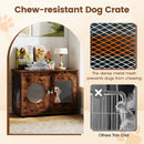 Furniture Style Dog Crate for Small and Medium Dogs with Translucent Window and Lockable Door-Rustic Brown by LJGDeals