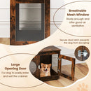 Furniture Style Dog Crate for Small and Medium Dogs with Translucent Window and Lockable Door-Rustic Brown by LJGDeals