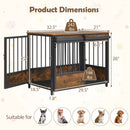 Dog Crate Furniture with Sliding Barn Door and Mat by LJGDeals