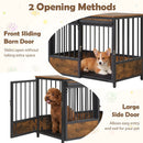 Dog Crate Furniture with Sliding Barn Door and Mat by DirectDeals