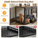 Dog Crate Furniture with Sliding Barn Door and Mat by LJGDeals