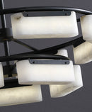 Rectangle Fusion Alabaster Chandelier