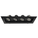 Goodlite G-97129 3.5″ 52W 4 Head Gimbal Spotlight Selectable CCT Black