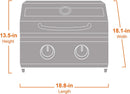G22 | Stainless Tabletop Propane Gas Grill by Monument Grills