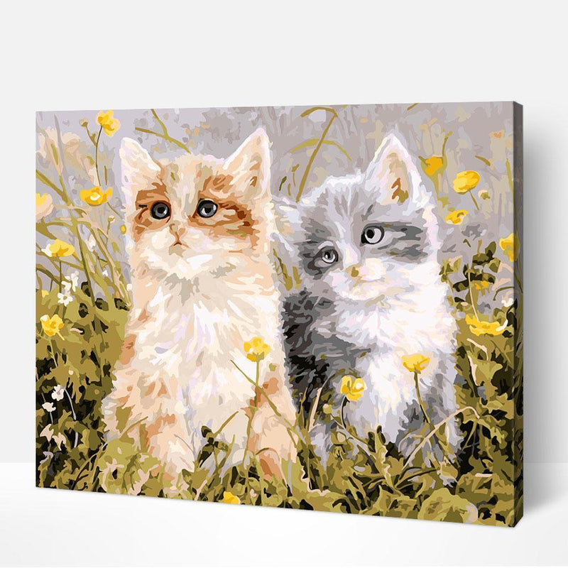 Two Cats Peering