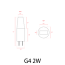 G4 2W 3W Bi Pin Non-Dimmable LED Capsule 12V Low Voltage Bulb Energy Efficient Light IP65 Waterproof