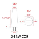 G4 2W 3W Bi Pin Non-Dimmable LED Capsule 12V Low Voltage Bulb Energy Efficient Light IP65 Waterproof by Kings Outdoor Lighting