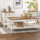 3-Piece Distressed Solid Wood Table Set