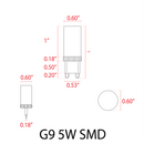 G9 5W SMD 12V Low Voltage LED Looped Base Light Bulbs Dimmable Energy Saving Light Bulb