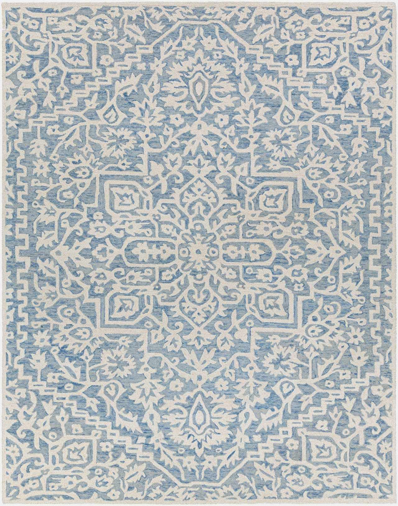 Gagebrook Blue Wool Area Rug