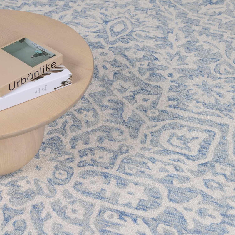 Gagebrook Blue Wool Area Rug