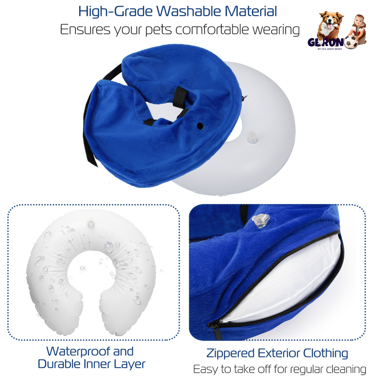 GBruno Dog Protective Inflatable Collar, photo 4 of 7