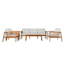 Circa Modern 5-Piece Solid Wood Spindle Patio Chat Set