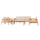Circa Modern 5-Piece Solid Wood Spindle Patio Chat Set