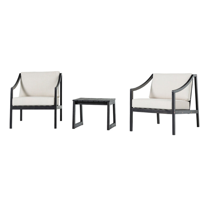 Cologne Modern 3-Piece Patio Chat Set