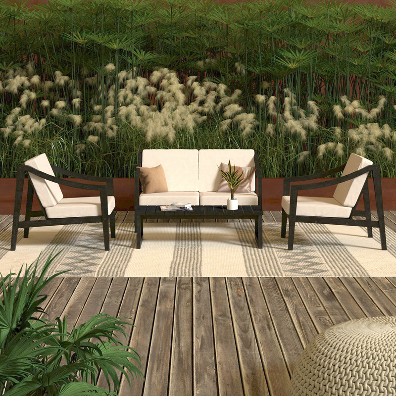 Cologne Modern 4-Piece Patio Chat Set