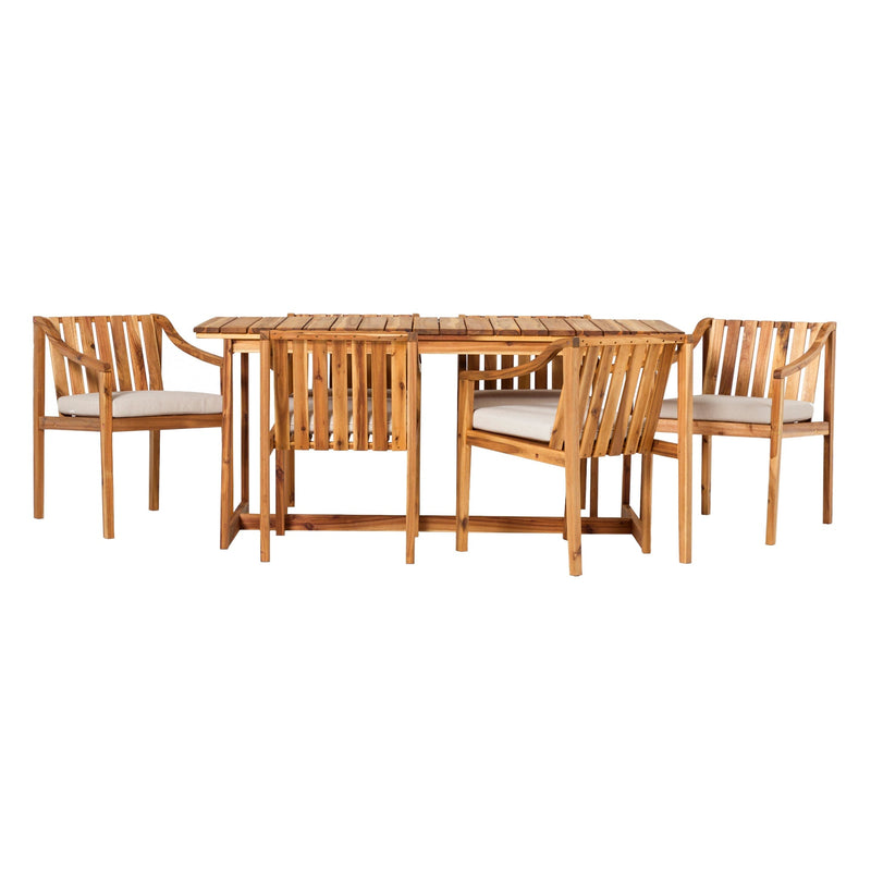 Cologne Modern 7-Piece Slat-Top Dining Set