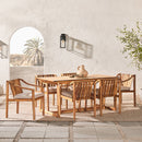Cologne Modern 7-Piece Slat-Top Dining Set