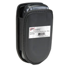 Universal Flip Phone Pouch with Belt Clip – Black Leather Case by MobilevisionUS