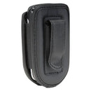 Universal Flip Phone Pouch with Belt Clip – Black Leather Case by MobilevisionUS