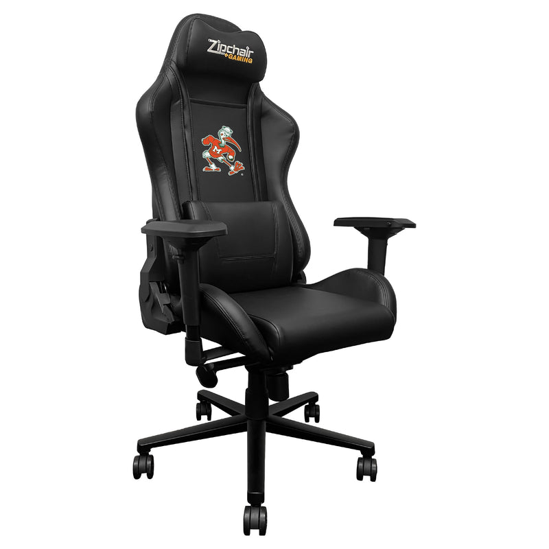 Xpression Pro Gaming Chair with University of Miami Hurricanes Secondary logo