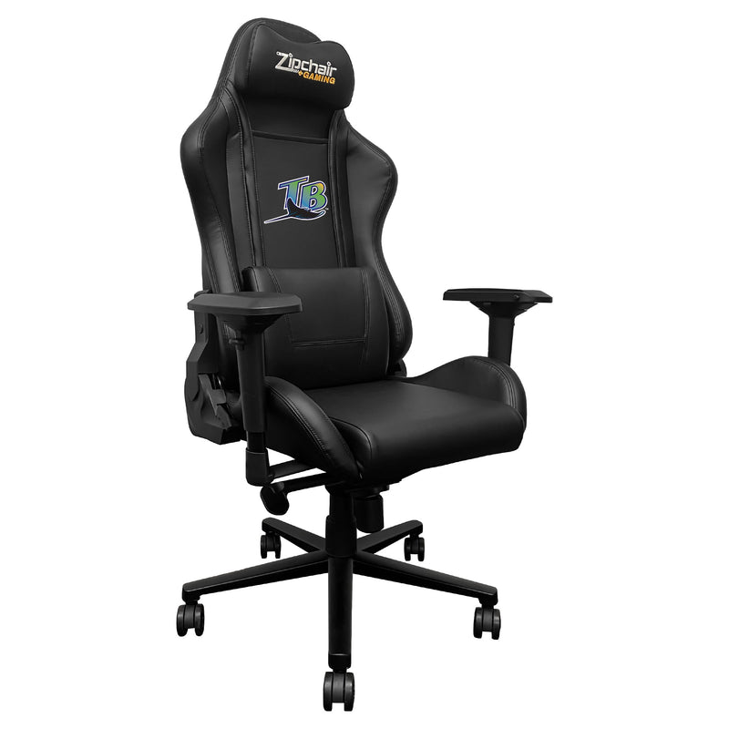 Xpression Pro Gaming Chair with Tampa Bay Rays Cooperstown Secondary Logo