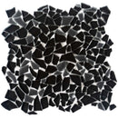 Black 11x11 Glossy Matte Multi-shaped Glass Mosaic Tile (5 pack, 4.36 sq ft/case) - Sample