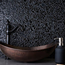 Black 11x11 Glossy Matte Multi-shaped Glass Mosaic Tile (5 pack, 4.36 sq ft/case)
