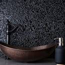 Black 11x11 Glossy Matte Multi-shaped Glass Mosaic Tile (5 pack, 4.36 sq ft/case) - Sample