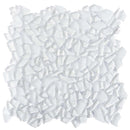 White 11x11 Glossy Matte Multi-shaped Glass Mosaic Tile (5 pack, 4.36 sq ft/case) - Sample
