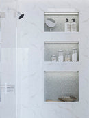 White 11x11 Glossy Matte Multi-shaped Glass Mosaic Tile (5 pack, 4.36 sq ft/case) - Sample